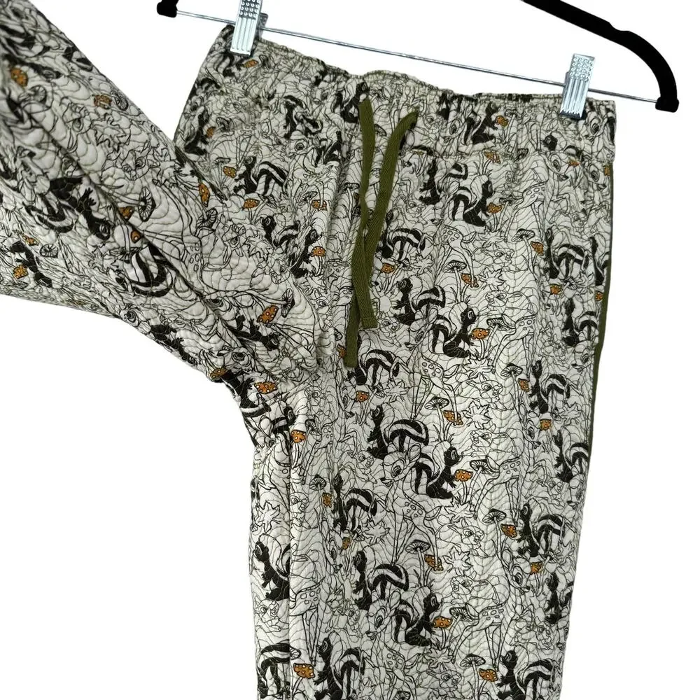 Disney Bambi Quilted Matching Set XS Woodland Print Flower Thumper‎ Green